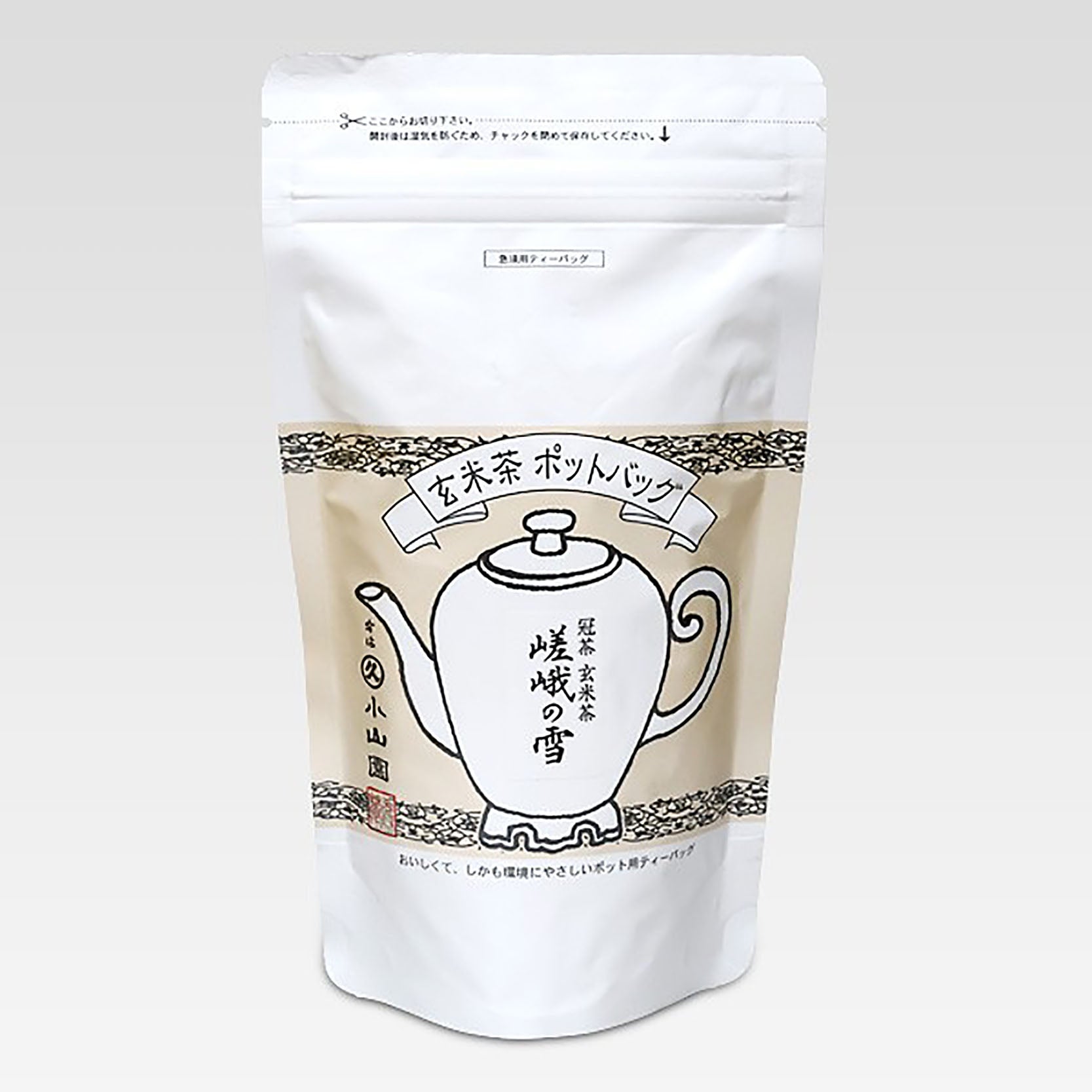 丸久小山園玄米茶 嵯峨の雪 ポットバック 8g